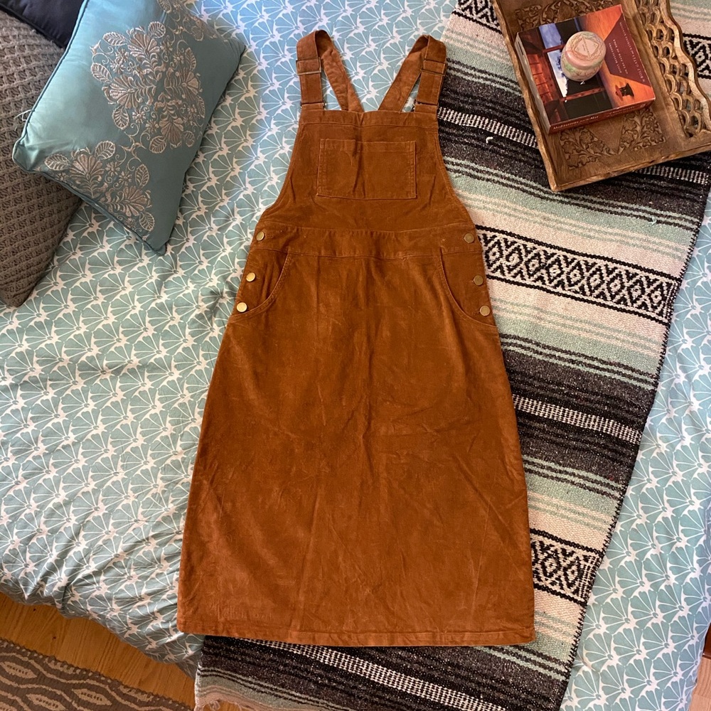 Main Street Exchange corduroy overall dress